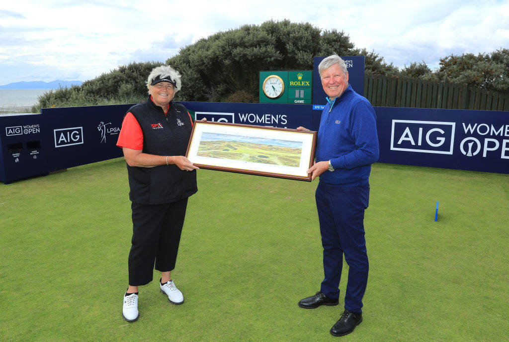 Laura Davies and Martin Slumbers